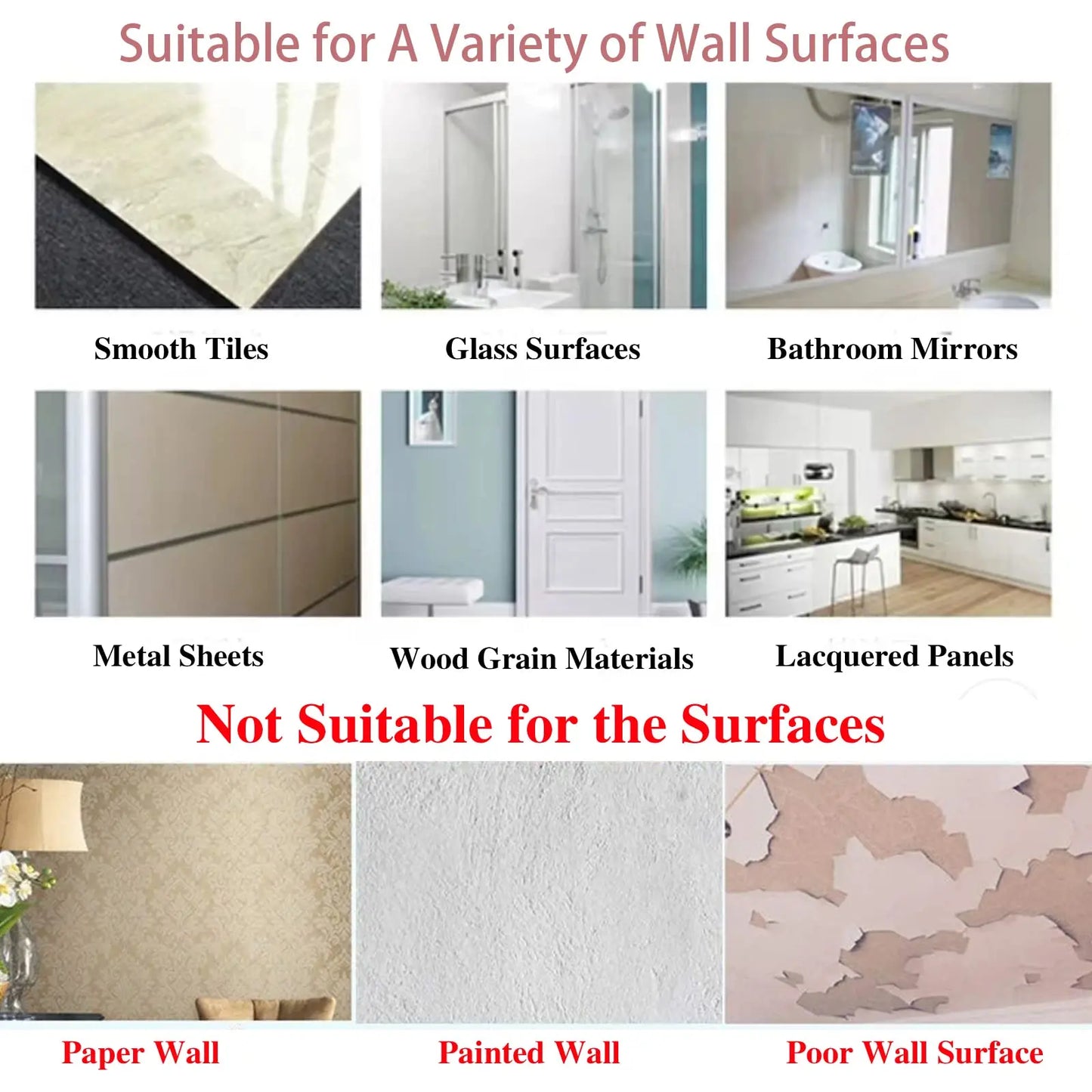 Wall Hooks, Sticky Hooks for Kitchen Bathroom Shower Door Outdoor Wall Hanging Door Self-adhesive